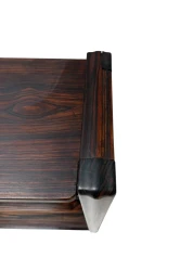 Art Deco Open Bookcase, Macassar Ebony with Oak Shelves, 1920s Design